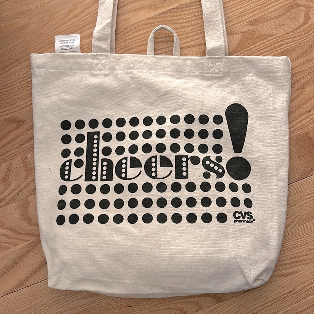 Cheers! Cotton Reusable Tote Grocery Canvas Bag 🥂🍾